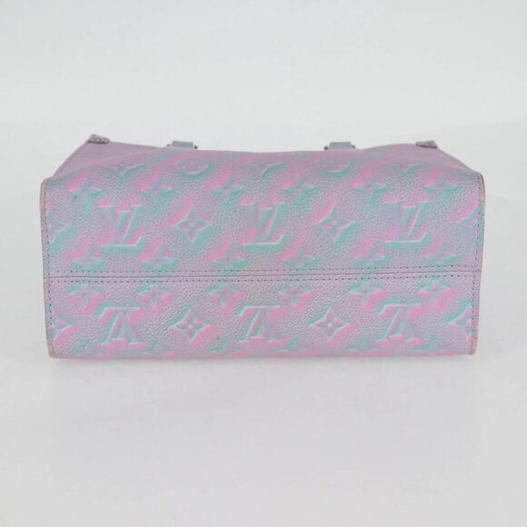 LOUIS VUITTON Monogram Empreinte On The Go PM Bag 2way Blue M46067 Auth MX449A - Picture 8 of 16